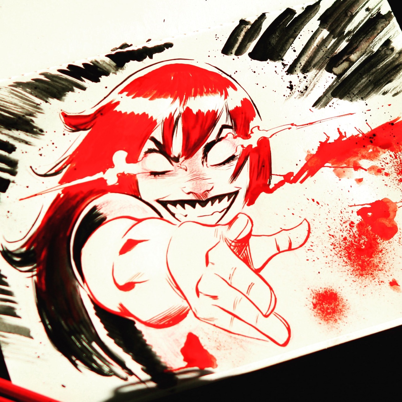 a1courier:  Dark Phoenix in that sketchbook lookin’ CRAZY MAD AT YOUR FACE!!! ZAPPO!