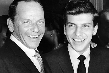 foreverfranksinatra:  Photographed with son Frank Jr. 