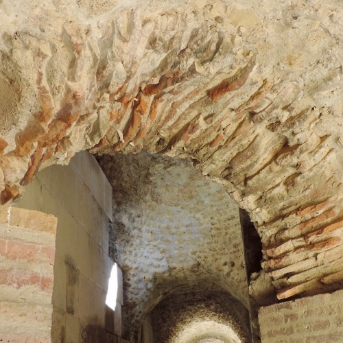 Arcos del período romano bajo el anfiteatro, Itálica, Santiponce, Sevilla, 2016.There 