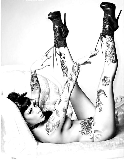 Porn Pics tattoed-babes:  Tattoed girl http://tattoed-babes.tumblr.com/