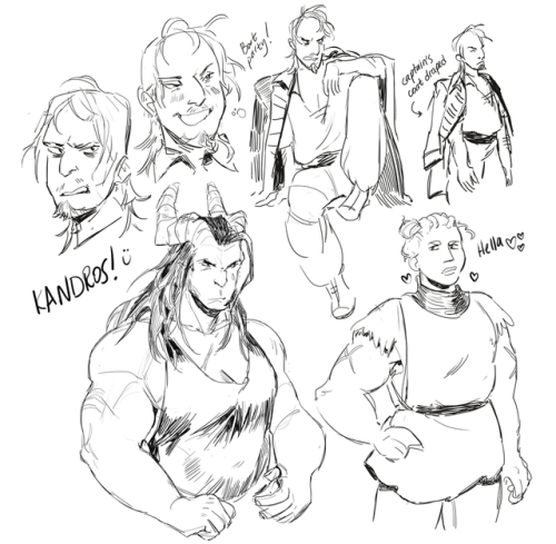 an assortment of unposted sketches from this past month! top is thea, a new oc of mine &amp; bot