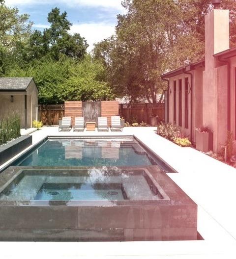 Poolhouse - PoolhousePicture Of A Large, Minimalist Backyard With A Rectangular Pool