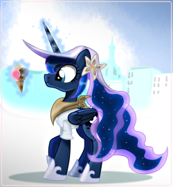 mlpfim-fanart:  Luna’s day off v2 by Ruhisu