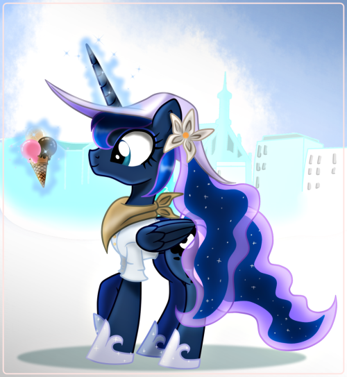 mlpfim-fanart:  Luna’s day off v2 by Ruhisu  ^w^!