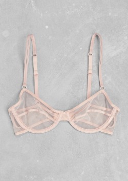 naughty-knickers:  Mesh underwire bra by &amp; Other Stories 