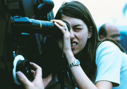 cinecat:  Sofia Coppola behind the scenes of The Virgin Suicides (1999) 