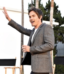 dailyblackburn:   Tyler Blackburn waves to