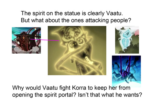 The &lsquo;Dark Spirits&rsquo; attacking people might still be part of the Avatar Spirit. If