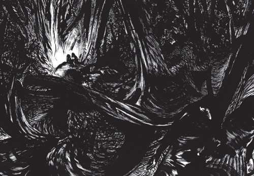 “The ancient forest in which they’re abandoned is a character unto itself: dark and foreboding