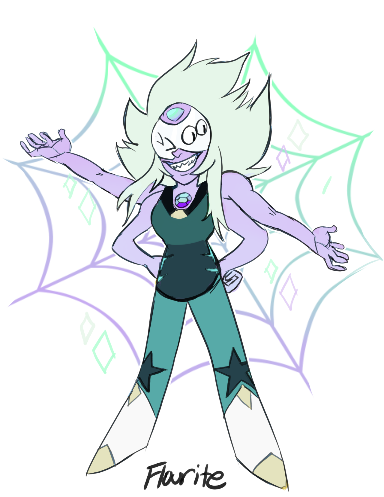 tu-ie:  wanted to go with something more…arachnid with this design. her weapon