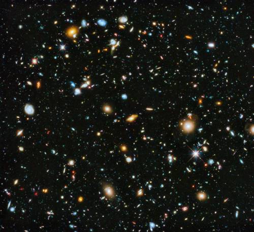 spaceexplorationphotography: Hubble Ultra-Deep Field. 10,000 Galaxies each with ~100 Billion stars S