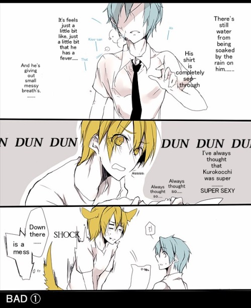 kandalice:GoM x Kuroko: Kuroko soaked by the rain