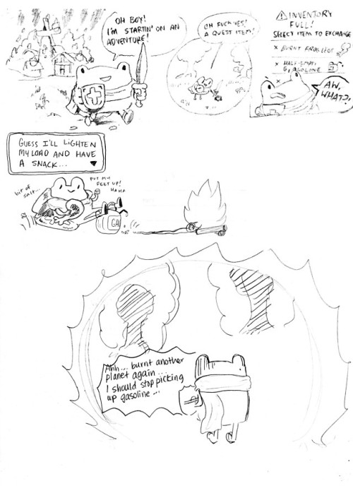 2018 Club Crab Comic: SPACEFROGWe drew page one sometime earlier this year, and then picked up the t