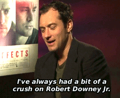 iwantcupcakes:  Jude calls RDJ “Little Peter Pan” (x). 