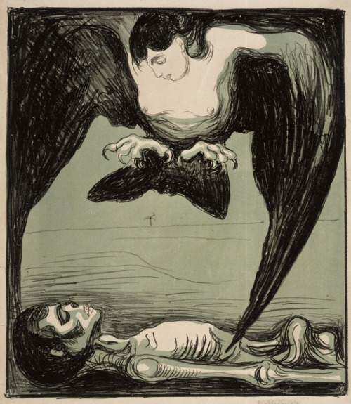 Harpy (1899). Lithograph by Norwegian artist, Edvard Munch.