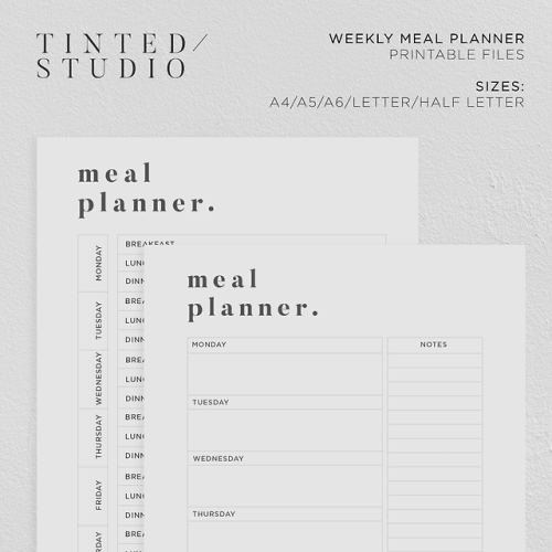 Meal Planner by Tinted Studio