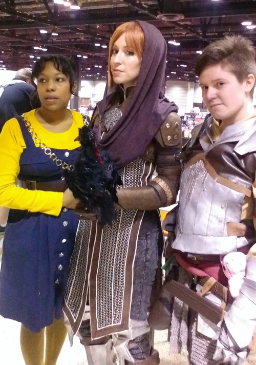 megagyarados:First Day of C2E2 2015, Krem ( theofficialandrewryan ) and Morrigan (me) up to no damn 