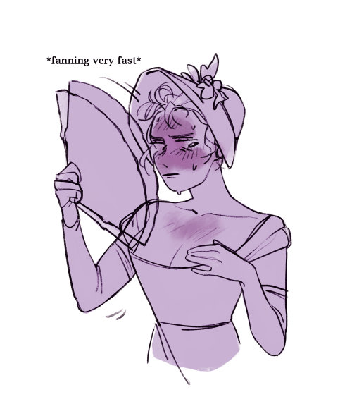 The Dimitrescu daughters in riding clothes + the maid’s fan flirting language