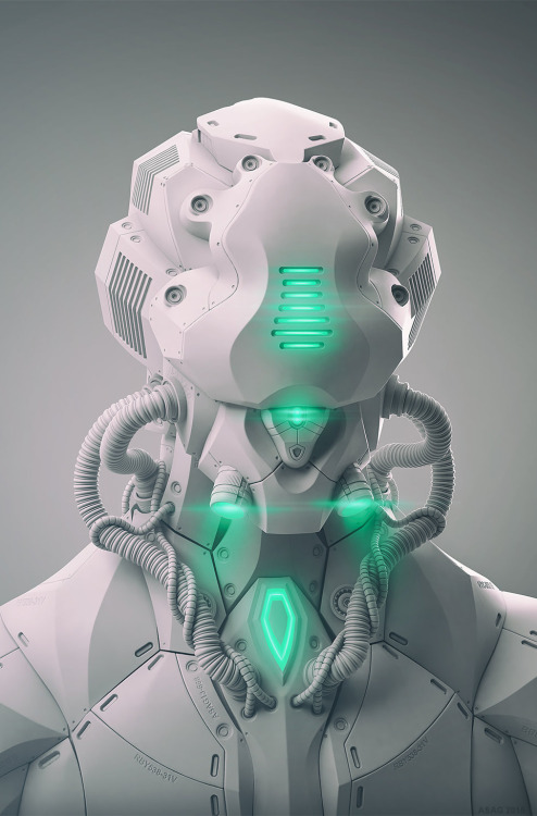 cosmicwolfstorm: Mecha Bust by Anatolii Vynokurov