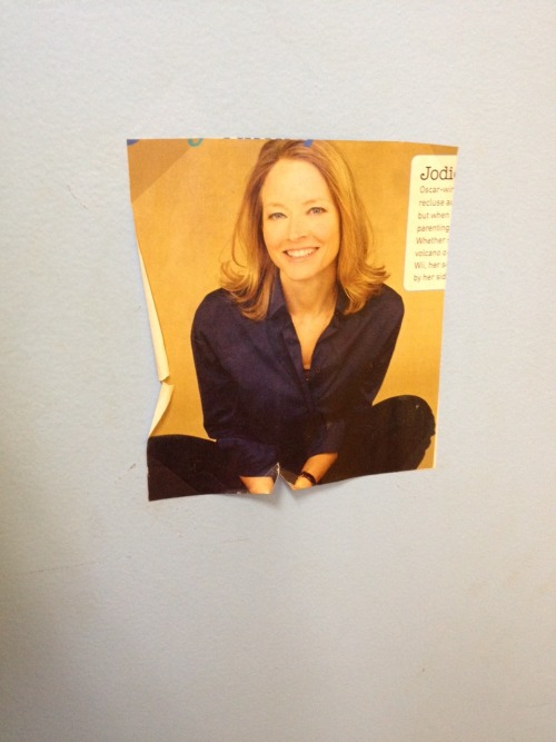 deducecanoe:  8m57w6:  ashtonjpage:  passiveimagination:  My mom teaches Kindergarten and I went to her classroom a few days ago and saw what appeared to be a small shrine dedicated to Jodie Foster in the corner of the room and I had literally no idea