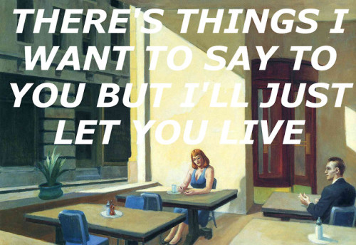 vital-information:Cinnamon Girl, Lana del Rey / Sunlight in a Cafetera, Edward Hopper