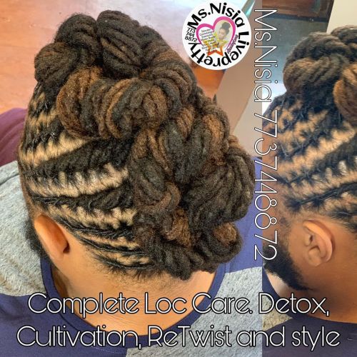 Lox’s and Loaded Nourished by Nisia from root to ends #locs #menlocs #locstyles #brownhair #oakparkl