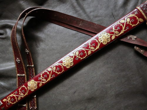 A recently completed ‘Effigy’ style scabbard build for the Albion Baron