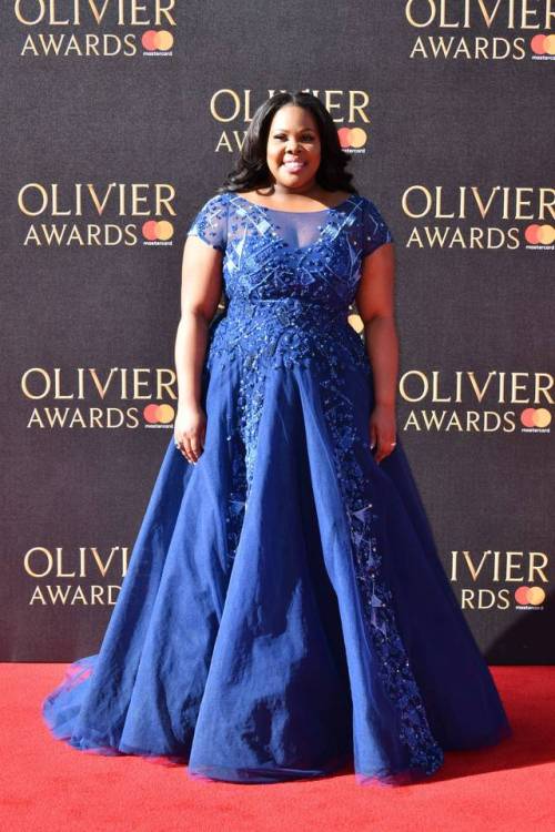 amberrileynews: Amber Riley attending the Olivier Awards held at the Royal Albert Hall in London (Ap