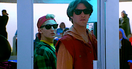 bill and ted's bogus journey station gif