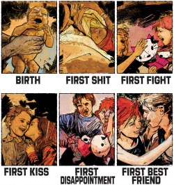 brianmichaelbendis:  Scarlet’s “Firsts” by Alex Maleev (Scarlet #1, 2010) http://www.comixology.com/Scarlet/comics-series/4532 