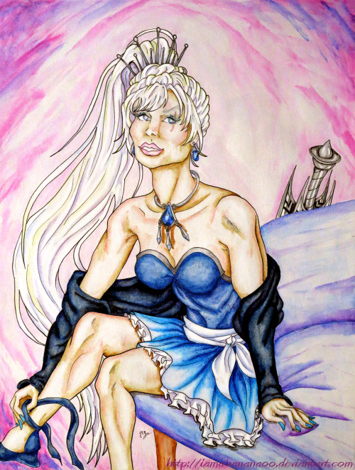 Weiss - getting Ready A commission that I did of Weiss from RWBY in her 2nd costume.
Picture completed in November of 2019.
Media: Watercolours, gouache, and ink on paper.