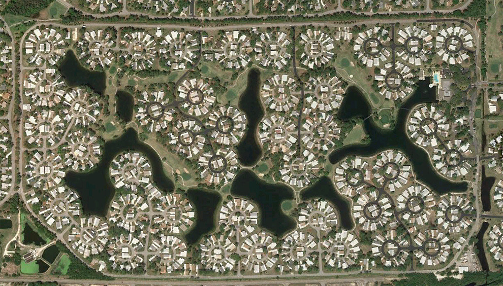  human landscapes in south west florida from google earth (via the big picture) illustrate