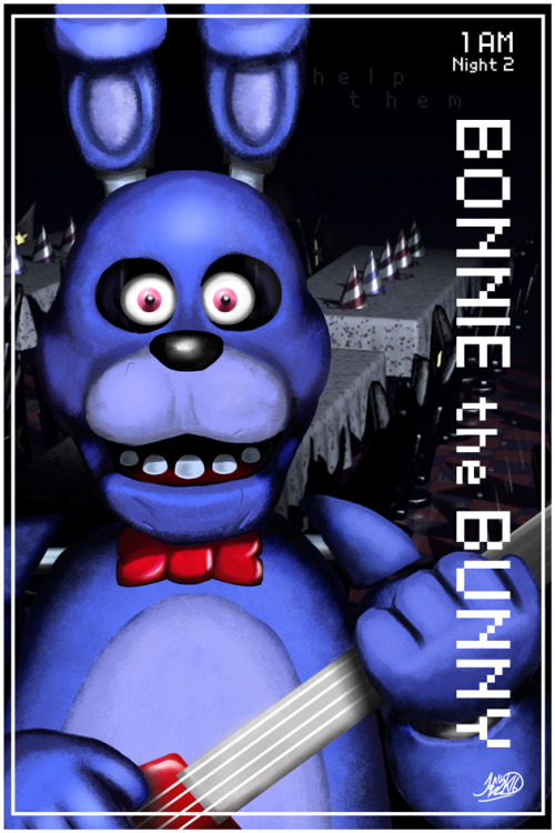 Get ready…I’m back with more posters. Trading Card Style!!This time: FIVE NIGHTS AT FREDDY’S 