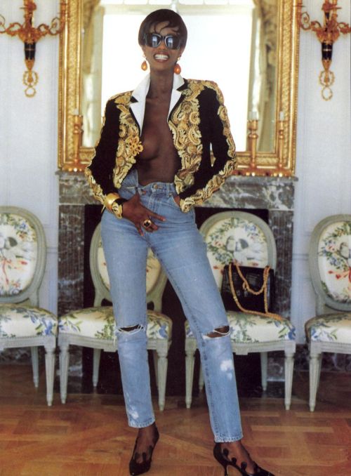 dariabessonova: US Vogue October 1989 ImanPhoto Helmut Newton Editor André Leon Talley Model 