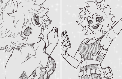 kilruas:✩ Ashido Mina ⋆ 芦戸三奈 + Horikoshi’s Sketches ✩