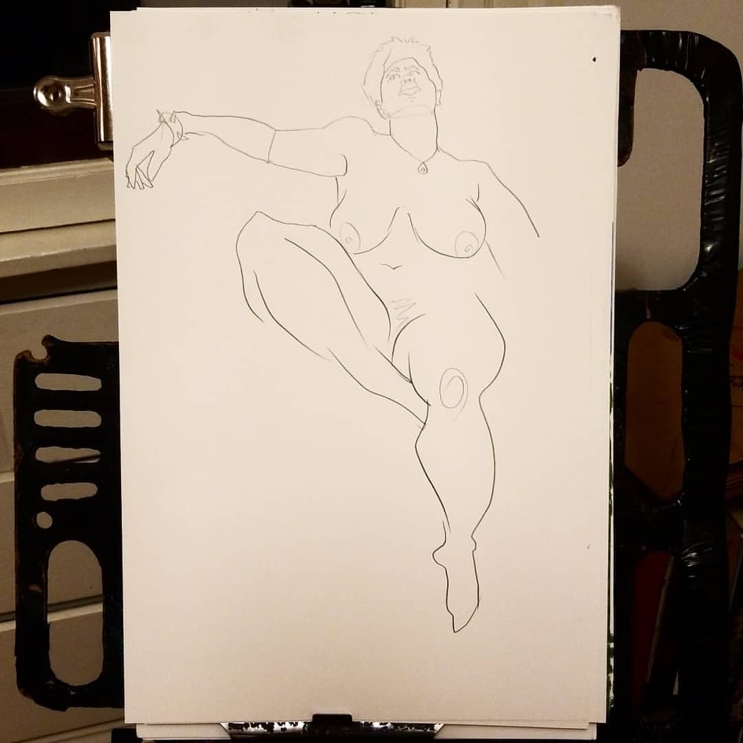 Haven&rsquo;t done figure drawing in ages! Feels good to be back at it.   #figuredrawing