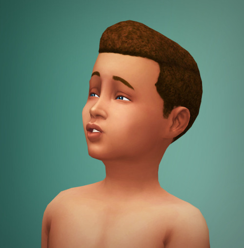 xldsims:Here’s the second of three hairs I’ve converted from adult to kids. This time, I’ve made t