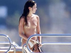 celebritymodels:  sara-sampaio-topless-sunbathing-on-a-yacht