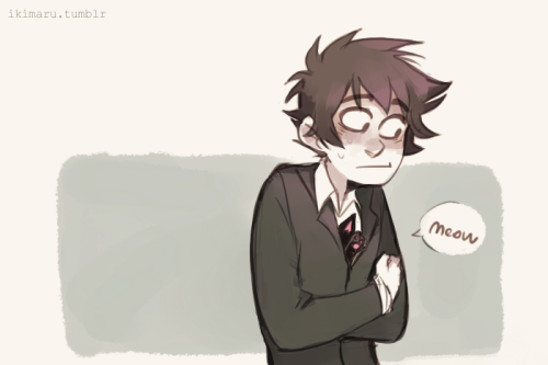on a side note this au keeps being ridiculousheadcanon that Karkat would try to secretly adopt cats from time to time
