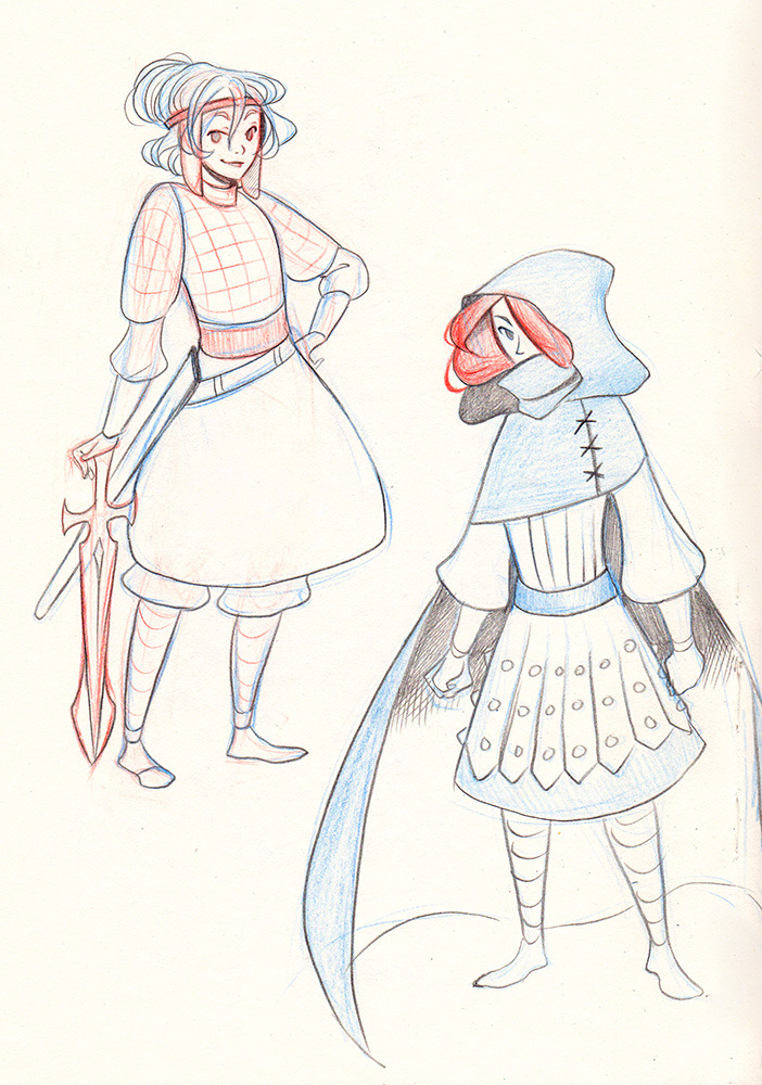miyuli:  Some warrior ladies from my sketchbook!I don’t know much about armour