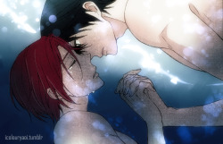 Blue Monday (Free! DJ) by Hagi Coloured by icolouryaoi.tumblr