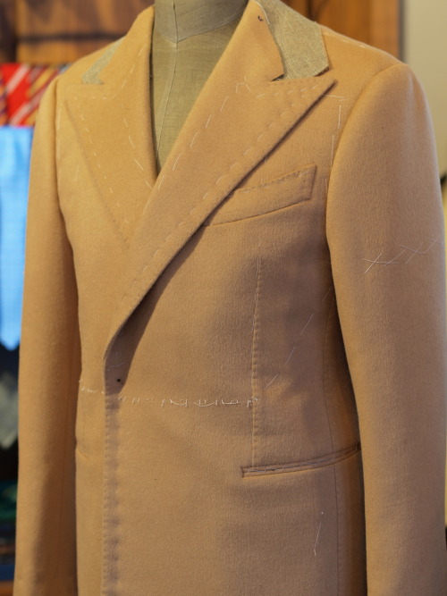 cashmere bespoke overcoat @ Zaremba Bespoke Warsaw