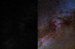 just–space:  Naked Eye vs. long exposure