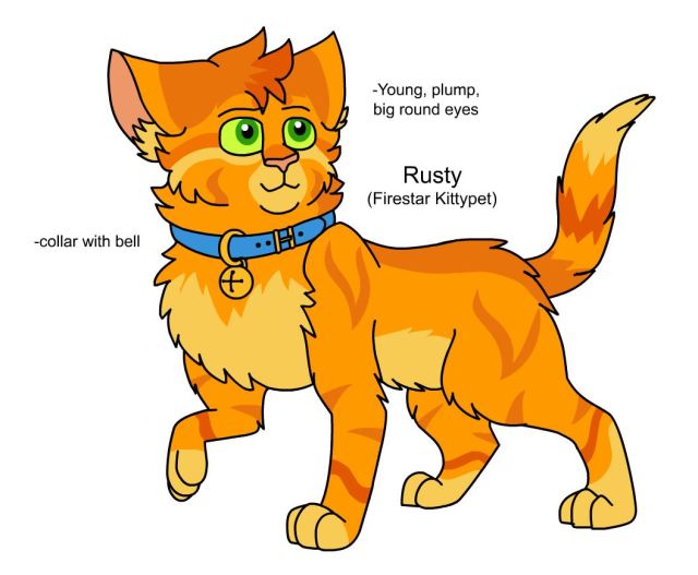 Firestar (Rusty / Kittypet version)(2022 version) #firestar#rusty#kittypet#thunderclan