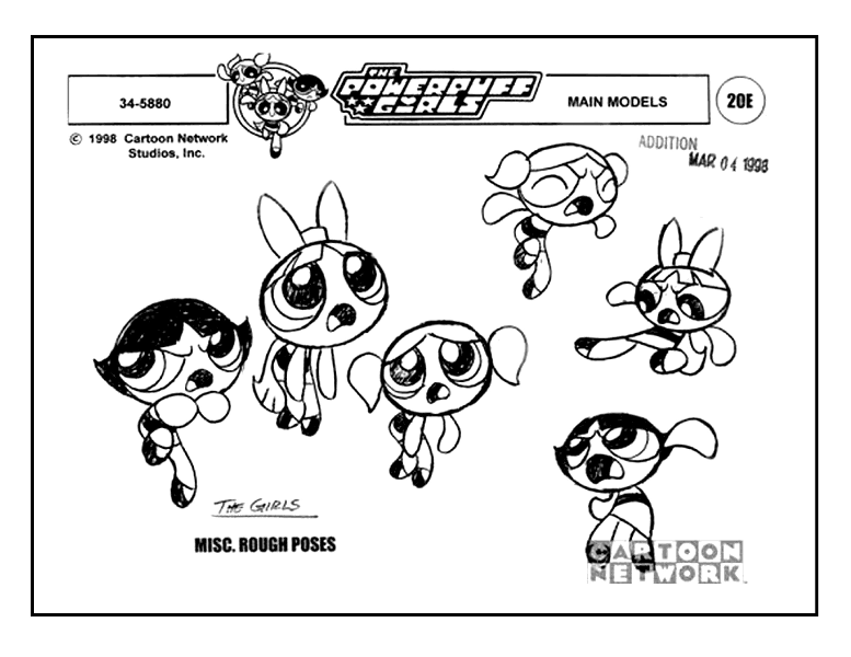 eatmyvision:    Cartoon Network’s: The Powerpuff Girls Original Model Sheets  