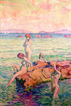 lu-art:    Bathers (also known as Bathing Women)Theo van Rysselberghe, 1910.  