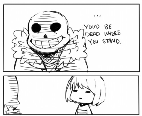 blossyay:I just always found it hilarious that Frisk has the “ tired of ur bs” face