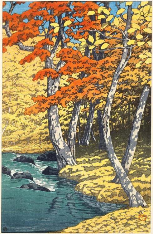 Autumn at Oirase, from the series Collected Views of Japan, Eastern Japan Edition, by Kawase Ha