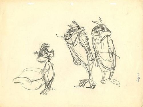 talesfromweirdland:Production art for various Looney Tunes cartoons by animation legend, Chuck Jones