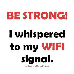 Ohhh hai hai hai.. b strong and courageous&hellip; little wifi (^_^ )